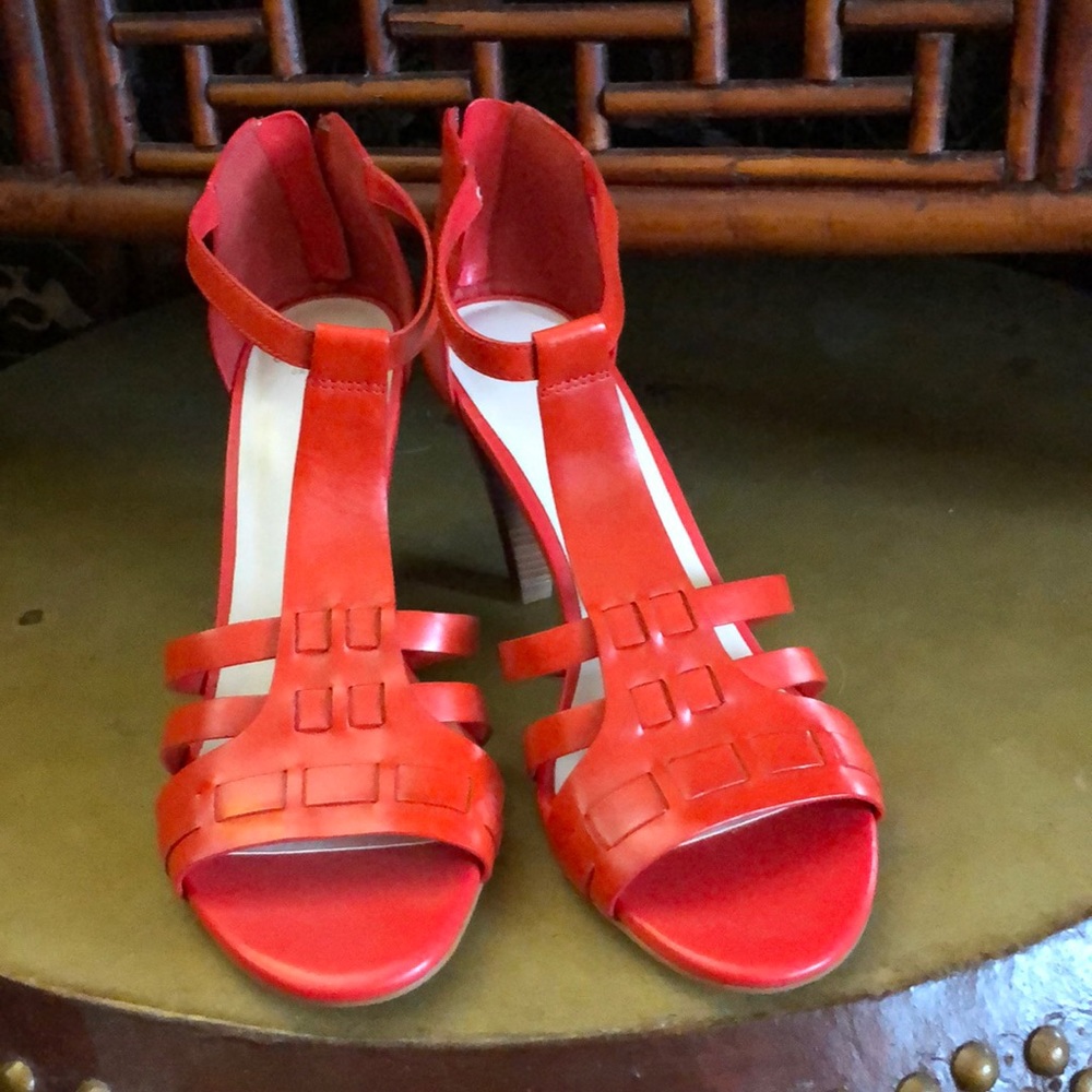 COLE HAAN Red open toe Caddy High sandle